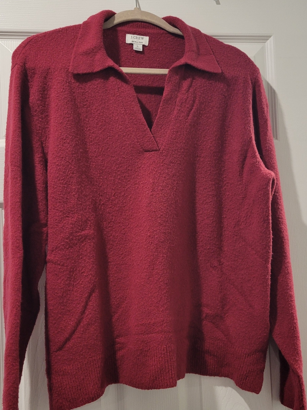 J.Crew Red Collared Pullover Sweater